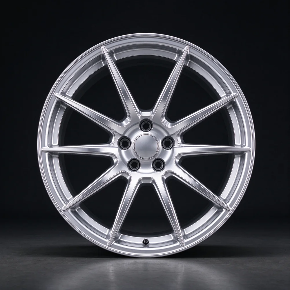 XCD-C04 Polished Silver Multi-Spoke wheel